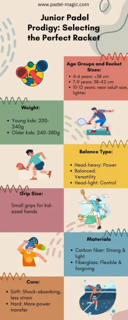 Junior Padel Prodigy: Selecting the Perfect Racket infographic